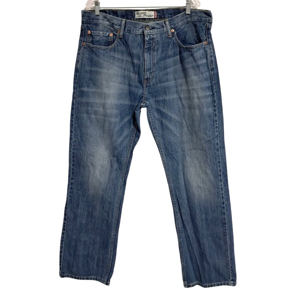 Levis 559 Relaxed Straight Blue Jeans Mens Size 38x32 Grunge Fade Skate‎